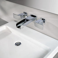 Thumbnail for Pfister LG49DF1K LG49-DF1K Kenzo 2-Handle Wall Mount Bathroom Faucet in Brushed Nickel, 1.2gpm