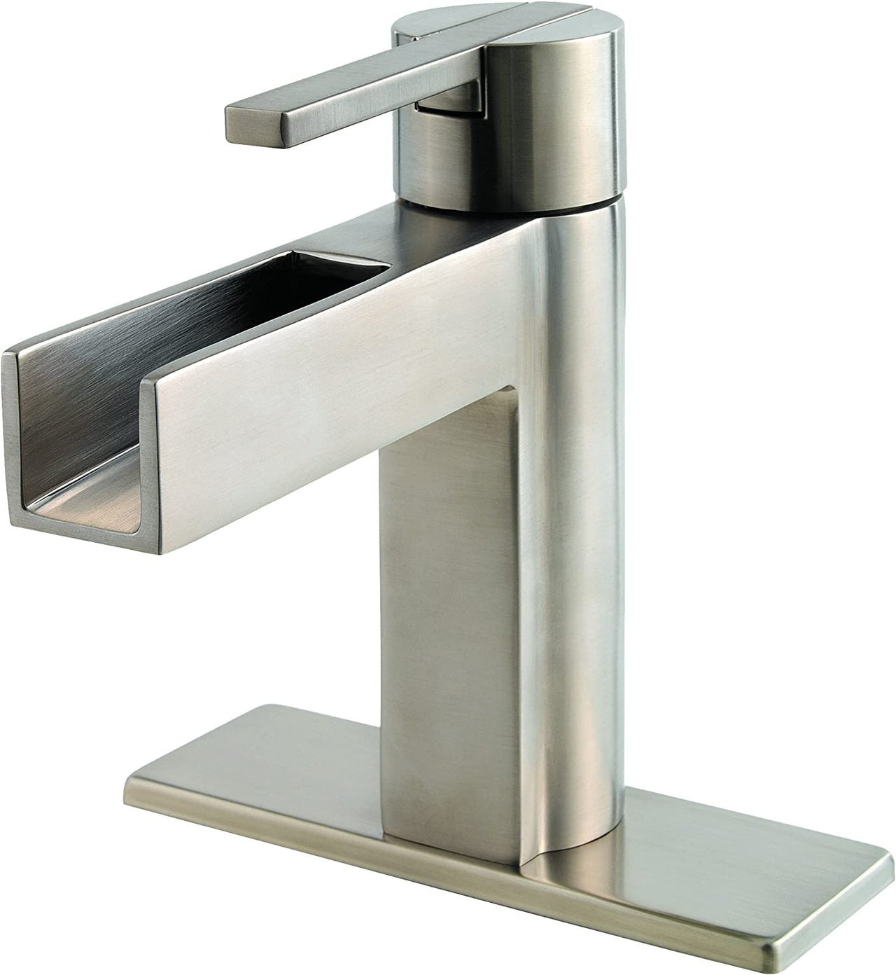 Pfister LF042VGKK LF-042-VGKK Vega Single Control 4" Centerset Bathroom Faucet in Brushed Nickel, 1.2gpm