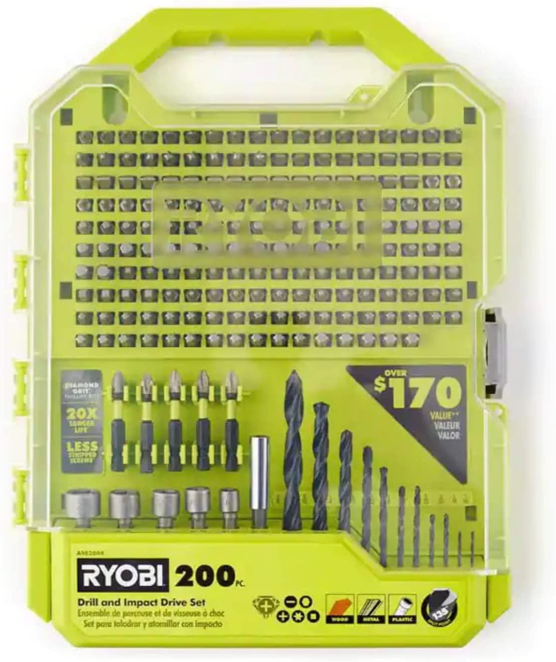 RYOBI 200 Piece Drill and Impact Drive Set