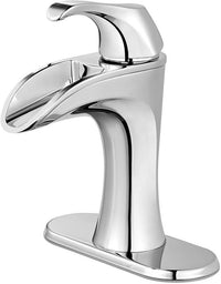 Thumbnail for Pfister LF-042-BRCC Brea 4 in. Centerset Single-Handle Waterfall Bathroom Faucet in Polished Chrome