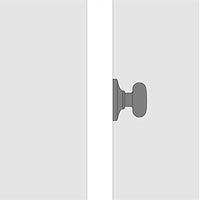 Thumbnail for Kwikset Cove Dummy Door Knob, Single Sided Handle for Closets, French Double Doors, and Pantry, Polished Chrome Non-Turning Interior Push/Pull Door Knob