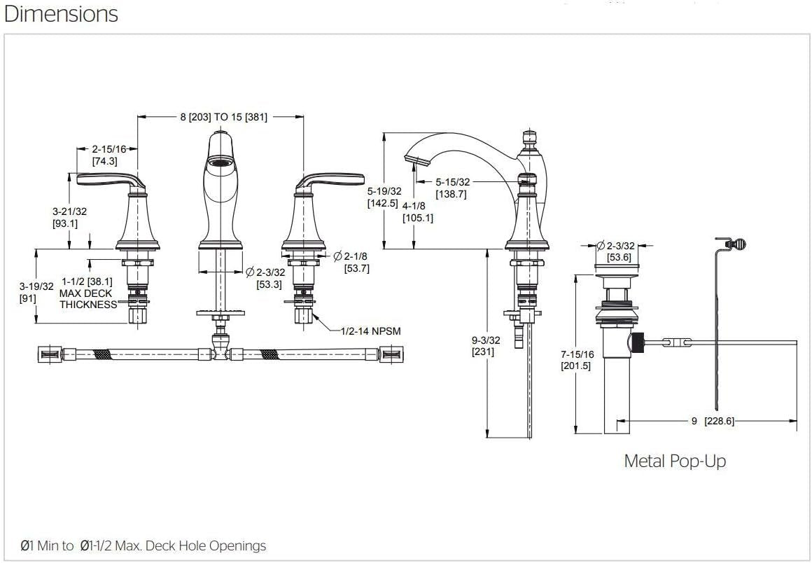 Widespread Bathroom Faucet | Double Handle Faucet | Ruth Wy