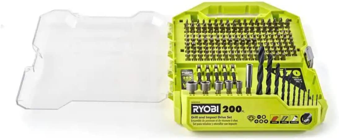 RYOBI 200 Piece Drill and Impact Drive Set