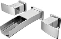 Thumbnail for Pfister LG49DF1K LG49-DF1K Kenzo 2-Handle Wall Mount Bathroom Faucet in Brushed Nickel, 1.2gpm