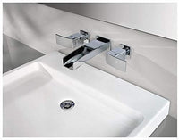 Thumbnail for Pfister LG49DF1K LG49-DF1K Kenzo 2-Handle Wall Mount Bathroom Faucet in Brushed Nickel, 1.2gpm